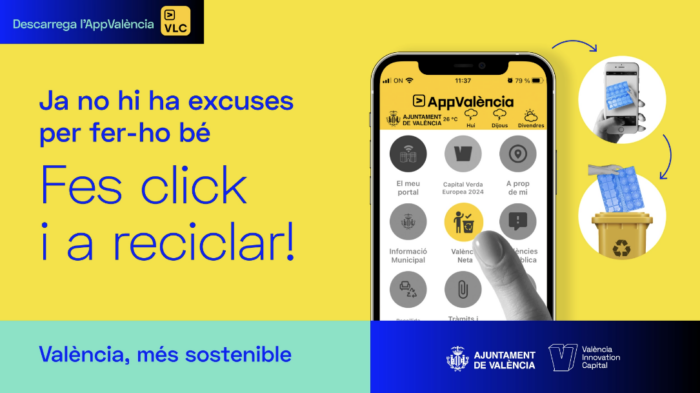 El coach inteligente de separación de residuos de la App València registra casi 2.000 usos  en su primer mes